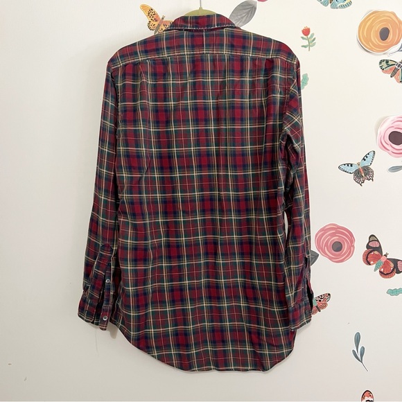 Ralph Lauren Red and Green Plaid Button Down Shirt M - Picture 2 of 8